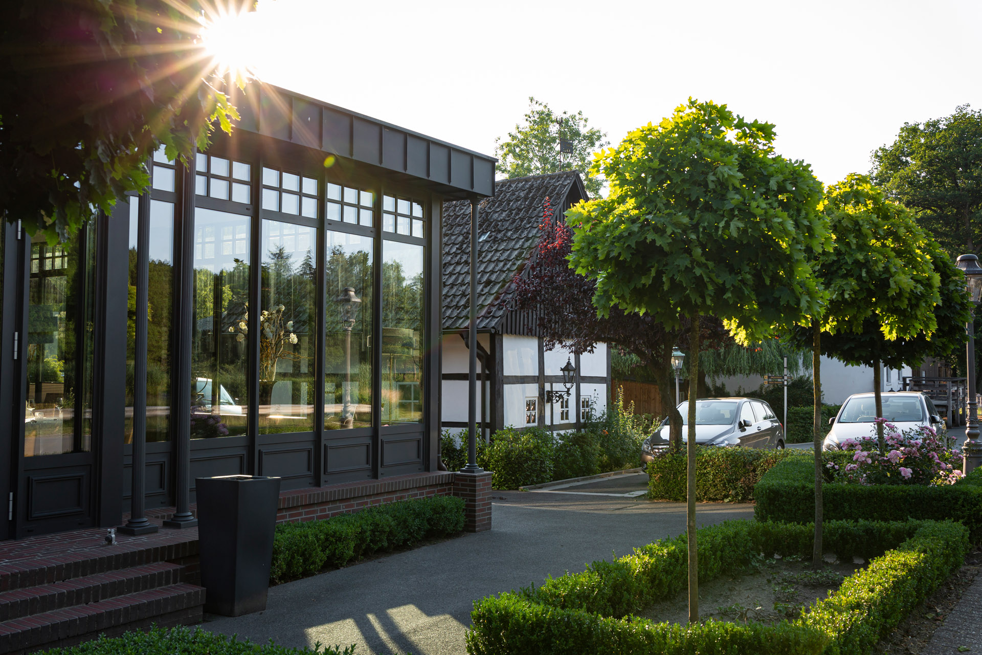 Wintergarten auf Gut Altona mit Kaminofen