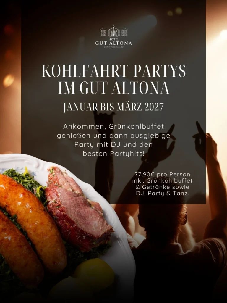Kohlfahrt-Partys auf Gut Altona am 9. Januar 2027