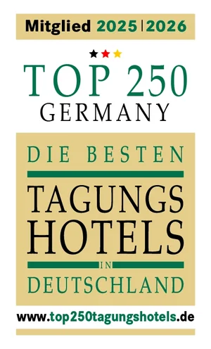 Siegel: Mitglied der TOP 250 Tagungshotels in Deutschland 2025/2026